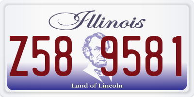 IL license plate Z589581