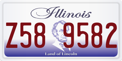 IL license plate Z589582