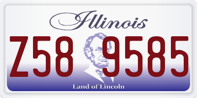 IL license plate Z589585