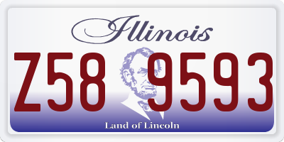 IL license plate Z589593