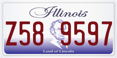 IL license plate Z589597
