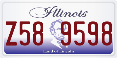IL license plate Z589598