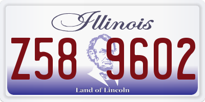 IL license plate Z589602