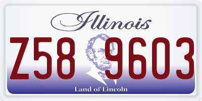 IL license plate Z589603