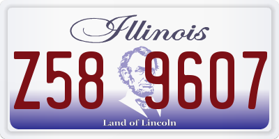IL license plate Z589607