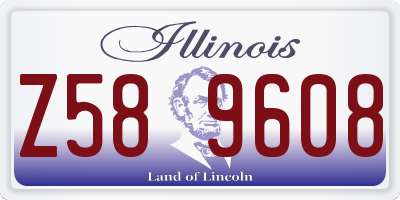IL license plate Z589608
