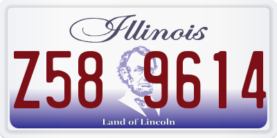 IL license plate Z589614