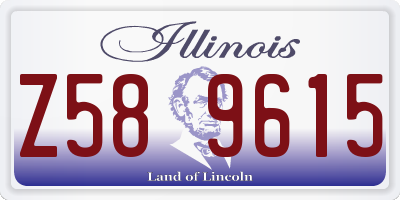 IL license plate Z589615