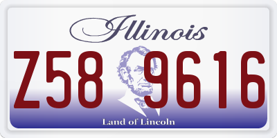 IL license plate Z589616