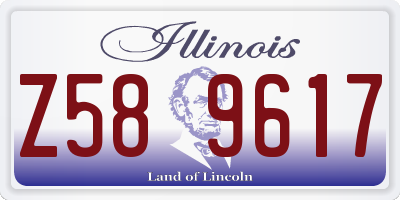 IL license plate Z589617