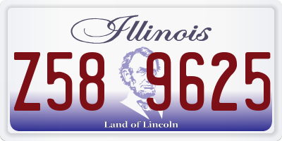 IL license plate Z589625