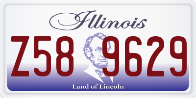 IL license plate Z589629