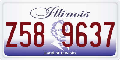 IL license plate Z589637