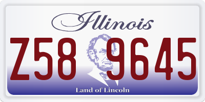IL license plate Z589645