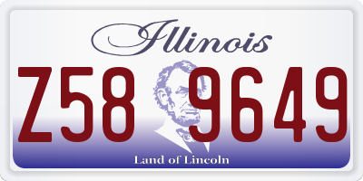 IL license plate Z589649