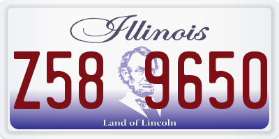 IL license plate Z589650