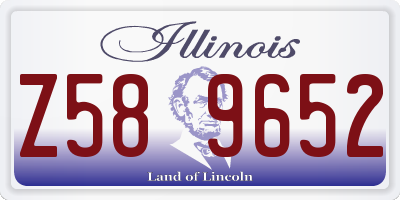 IL license plate Z589652