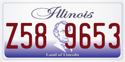 IL license plate Z589653
