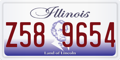 IL license plate Z589654