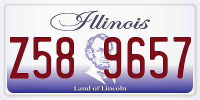 IL license plate Z589657
