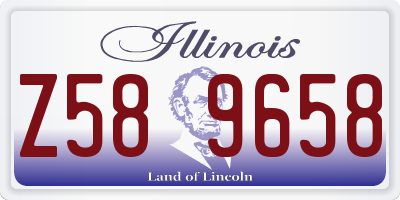 IL license plate Z589658