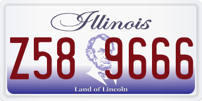 IL license plate Z589666