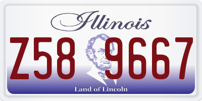 IL license plate Z589667