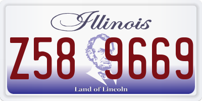 IL license plate Z589669
