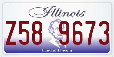 IL license plate Z589673