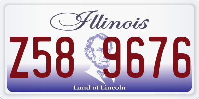 IL license plate Z589676
