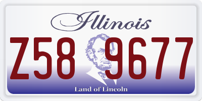 IL license plate Z589677