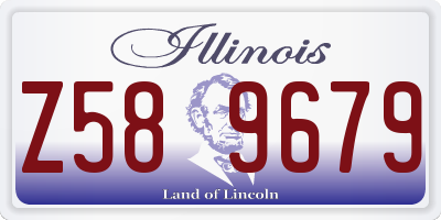IL license plate Z589679