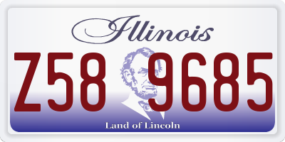IL license plate Z589685