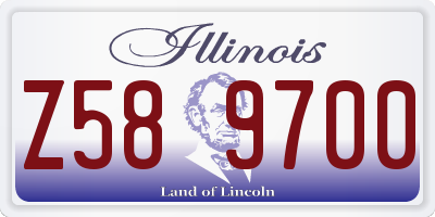 IL license plate Z589700
