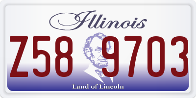 IL license plate Z589703