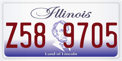 IL license plate Z589705
