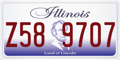 IL license plate Z589707