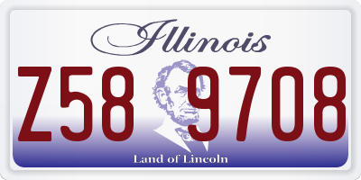 IL license plate Z589708