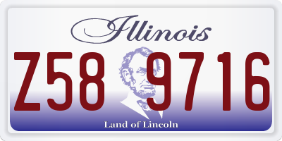 IL license plate Z589716