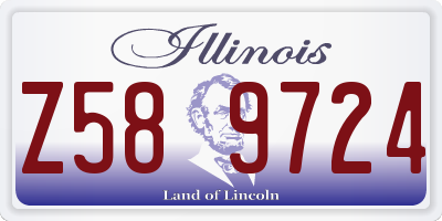 IL license plate Z589724