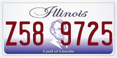 IL license plate Z589725