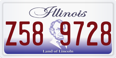 IL license plate Z589728