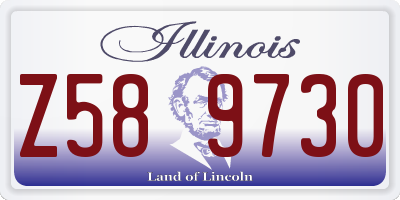 IL license plate Z589730