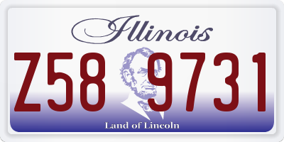 IL license plate Z589731