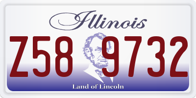 IL license plate Z589732