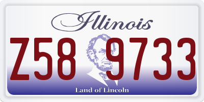 IL license plate Z589733