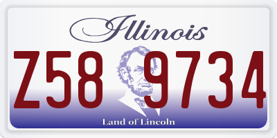 IL license plate Z589734