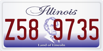 IL license plate Z589735
