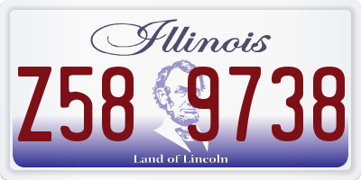 IL license plate Z589738