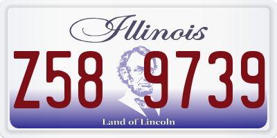 IL license plate Z589739